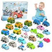 Advent Calendar 2024 Kids, Baby 24 Surprise Pull Back Cars Toys, Plastic