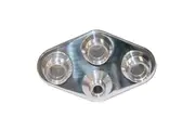 Vintage Air A/C & Heater 4-Way Diamond Polished Bulkhead -6 & -10 Male O-Ring