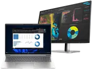 HP ProBook 460 16 inch G11 Business Laptop, Silver + HP Series 5 Pro 23.8 inch FHD Monitor - 524pf