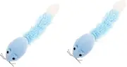 OATIPHO 2pcs Cat Toys Interactive Plush Mouse Toy Catnip Kitten Exercise for Cats