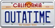 Back to the Future | Outatime | Metal Stamped License Plate