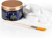 Barnabas Blattgold Gold Leaf Gilding Adhesive 120ml with Bonus Brush and Cotton Gilding Gloves, Gold Foil Gilding Adhesive for Arts and Plating