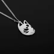 Kitsune Mask Necklace Japanese Fox Anime Jewels Accesories Kawaii Jewelry