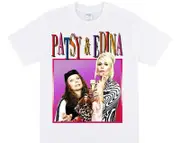 PATSY & EDINA Homage T-shirt For Absolutely Fabulous Fans Black
