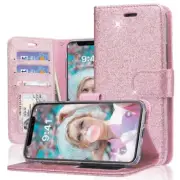 Luxury Bling Glitter [Magnetic Closure] PU Leather Case for iPhone 11 Pro/Max XR
