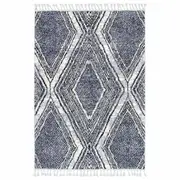 Mansour Harlequin Blue Geomteric Rug