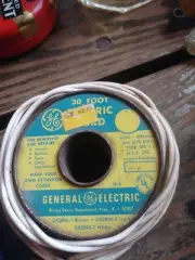 Electric Cord Vintage Metal Roll GE 30 ft White 18AWG