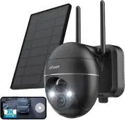 Security Cameras Wireless Outdoor, 2K Solar Security Camera System 360°Siren,