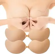 [sasiga] Sticky Bra, Backless Strapless Bra Push Up, Adhesive Invisible Lift Up Bras 2 Pairs