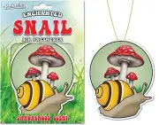 Enchanted Snail Cute Mushroom Car Air Freshner (Sandalwood Scent) Archie McPhee