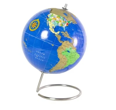 Unique Magnetic Scratch Off World Classroom Globe, 10" Magnetic Standing Sphe...