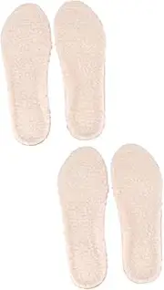 Mobestech 2 Pairs Lambswool Insoles Fuzzy Slippers for Insoles for Insole Warmers Womens Slippers Slipper Inserts for Women Fleece Insoles Mens Insoles on Sports Miss Household Shoe Warmer