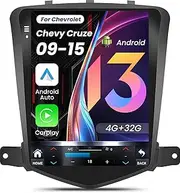 Fortdows 5G WiFi 4+32GB Car Radio for Chevrolet Chevy Cruze 2009-2015 2016 Limited 10.4inch Octa core Tesla Style Car Stereo IPS Touch Screen Wireless CarPlay Andriod Auto GPS FM SWC Free Camera