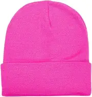 [Gelante] Men Women Warm Knit Cuffed Plain Beanie Hat Skull Cap.
