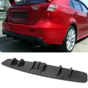 For Mitsubishi Lancer Rear Diffuser Fin Bumper Lip Splitter Spoiler Carbon Fiber