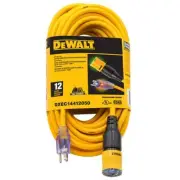DEWALT General Purpose Cord Heavy-Duty Locking Yellow Extension Cord Yellow