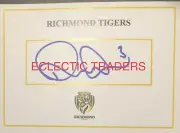 Dion Prestia SIGNED Richmond Tigers Card. AFL Football Dustin Lynch Vlastuin.