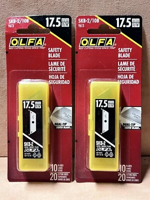 OLFA SKB-2-10B 9613 Trapezoid Safety Cutter Blades - 2 Packs = 20 Total