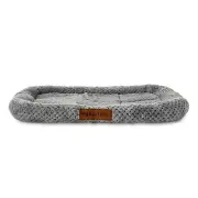 Cozy Luxe Crate Mat Pet Bed, Gray, 24"