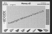 Honeycomb v2 Mesh Fishing Lure Airbrush Stencil - Mylar Reusable
