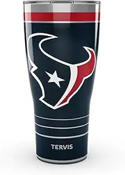 Tervis Traveler NFL Houston Texans - MVP Triple Walled Insulated Tumbler Travel Cup Keeps Drinks Cold & Hot, 30oz, Stainless Steel