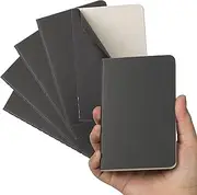 Oiltomn Pocket Notebook, 6 Pack Softcover Mini Notebooks 3.15" x 5.5" Black Notebook Small Memo Notepad for Men Women Kids Traveler Author, 20 Sheets,40 Lined Pages