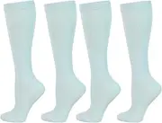 QiFon Compression Socks for Men and Women, 2/4/6 Pairs 20-25mmHg Knee Socks for Sports, Athletics, Edema, Diabetics, Varicose Veins, Travel, Pregnancy, Breastfeeding, 2 pairs, SKBU, Small