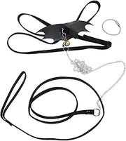 Toddmomy 1 Set Lizard Leash Outdoor Reptile Leash Bat Reptile Harness Lizard Walking Leash Outdoor Reptiles Leash Squirrel Harness Bunny Leash Reptile Traction Rope Rabbit Leash Metal Black