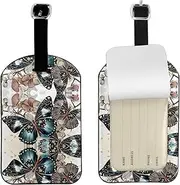 [OdDdot] Beautiful Butterfly1 Print Luggage Tags for Suitcase,Travel Cruise Luggage Tag, with Privacy Flap Name ID Labels