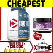 DYMATIZE ISO 100 3LB // WPI WHEY ISOLATE HYDROLYZED @
