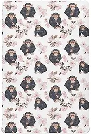 Fitted Crib Sheet Set for Baby Boy or Girl Soft Breathable Crib Sheets for Standard Crib and Toddler Mattress 52"x28" Aesthetic Chimp