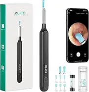 Ear Wax Removal, Ear Cleaner Camera with 1080P, Ear Cleaning Kit with 6 Ear Pick, Otoscope with Light, Ear Camera for iPhone, iPad, Android Phones (Black)