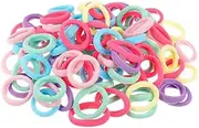 Mini Colorful Hair Bands Soft Elastics Ponytail Holders, 100Pcs Elastic Toddler Hair Ties, Seamless Hair Elastics for Girls