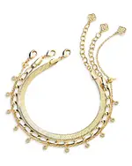 Kendra Scott Kassie Cubic Zirconia Charm Mixed Chain Bracelets, Set of 3