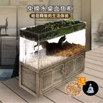 現貨 桌面迷你底濾微缸飼養小型熱帶魚觀賞水晶蝦燈科斑馬孔雀青鱂鬥魚