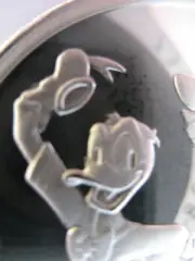 1 OZ.999 SILVER BU DONALD-DAISY&GOOFY MICKEY AROUND THE WORLD DISNEY COIN +GOLD