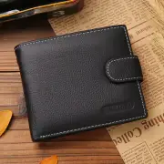 Men's Genuine Leather Wallet Bifold Money Clips Credit Card Hold Vintage Purse