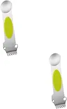 Amosfun 2pcs Stainless Steel Lemon Peel Grater Zester Shredder Wire Cutter Melon Planer Fruit Kitchen Gadgets Random Color