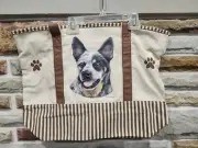E&S Pets - Australian Cattle Dog Tote Bag 21x15x6 inches.