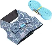 Rabbit Harness and Lead Set Soft Breathable Pet Chest Harness Adjustable Vest Harness for Small Animals Bunny Chinchillas Hamster Ferret (S)
