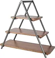 Gourmet Basics by Mikasa Madison 3 Tiered Serving Tray, Brown