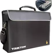 Fireproof and Waterproof Document Bag XXL 17.5X13X5 with Lock TSA for Travel, Hi