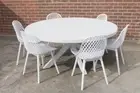 Red Hill Round Outdoor Setting - Terrazzo-look Concrete Top - 7 or 9 pce setting