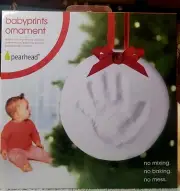 Babyprints Baby's First Handprint / Footprint Ornament Kit No-Bake New Christmas