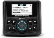 SoundExtreme Marine Gauge Size Waterproof AM/FM Bluetooth Powersports Stereo 200 Watt Radio with Built-in 4 Zone LED Controller