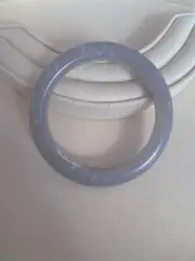Certified Natural Hetian Jade Bangle In Snowstorm Grey 56+mm Mothers Gift