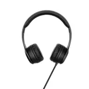 W21 HIFI Stereo Metal Wired Control Headphone Foldable Headset With Mic for Smart phone BLACK COLOR