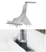 Muzata Roof Snow Guard for Metal Roofs Snow Destroyer for Flue Vent
