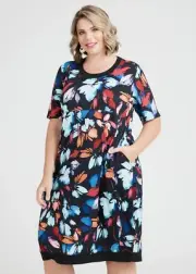 ts Taking Shape Dress Size 16 (S) Playful Detail sheer style NWT