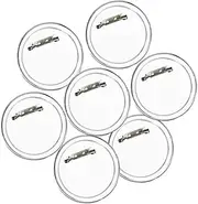 COLLBATH 30pcs Acrylic Clear Button Badge Kit with Pin Personalize Craft Supplies for Custom Badges Round Diameter Durable Easy to Assemble